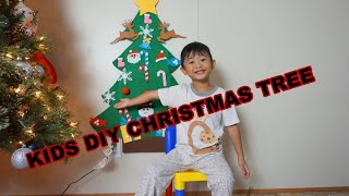 YZHI Felt Christmas Tree for Kids Toddlers 27pcs Felt Xmas Tree Decorations DIY