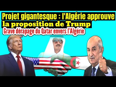 Projet gigantesque:Algérie approuve la proposition de Trump,Grave dérapage du Qatar envers l’Algérie