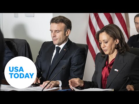 Kamala Harris, Emmanuel Macron discuss space efforts during DC visit | USA TODAY