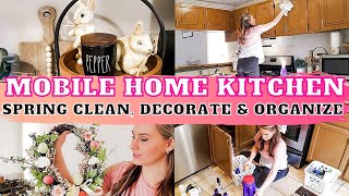 SPRING CLEAN AND DECORATE MY MOBILE HOME KITCHEN | MarieLove