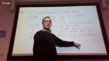 Group Theory: Normal subgroups and factor groups