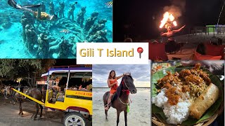 Exploring Gili Trawangan Island! Snorkeling and fire dance show! 🐢 by Adventure with Two 216 views 1 year ago 15 minutes