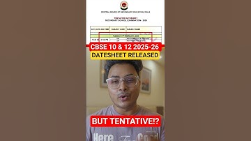 CBSE Class 10 & 12 Tentative Datesheet 2025-26 Released! #abhisheksir #cbseclass10 #cbse