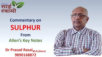 Learning The Materia Medica Sulphur from Allen