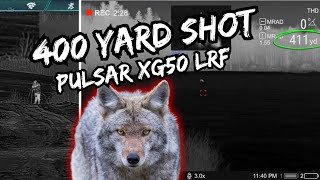 400 yard Coyote kill using Pulsar Stream Vision Ballistic Calculator | Thermal Coyote Hunting