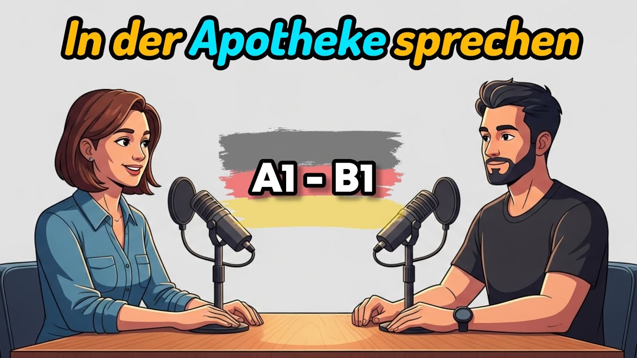 In der Apotheke sprechen , Learn German with Podcast A2-B1 #deutschlernen #learngerman 