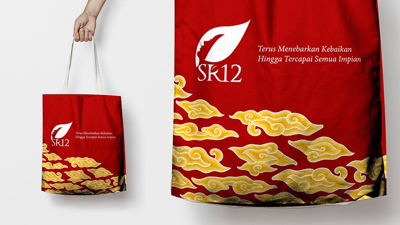  Desain  Totebag Motif Batik  Cirebon  Menggunakan Adobe 