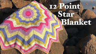 CROCHET 12 POINT STAR BLANKET // 12 point star tutorial // Ophelia Talks Crochet