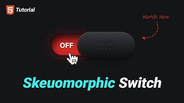 Skeuomorphic Switch Using CSS | On Off Switch | CSS 3d Animated Switch