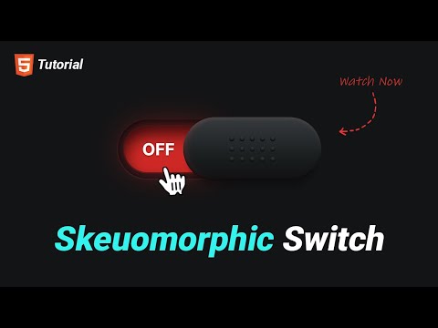 Skeuomorphic Switch Using CSS | On Off Switch | CSS 3d Animated Switch