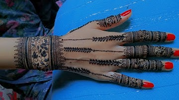 Latest Lotus And Negative Filing Mehndi Design 2024 | Step by Step Tutorial | mehndi design | mehndi