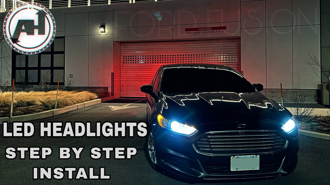 LED HEADLIGHT INSTALL ON FORD FUSION: How to install led headlights on a  2014 Ford Fusion.