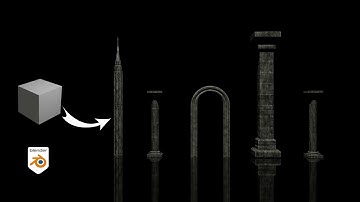Blender Tutorial | Modeling Pillars & Arches  (Beginner Friendly) #blendertutorial #3danimation