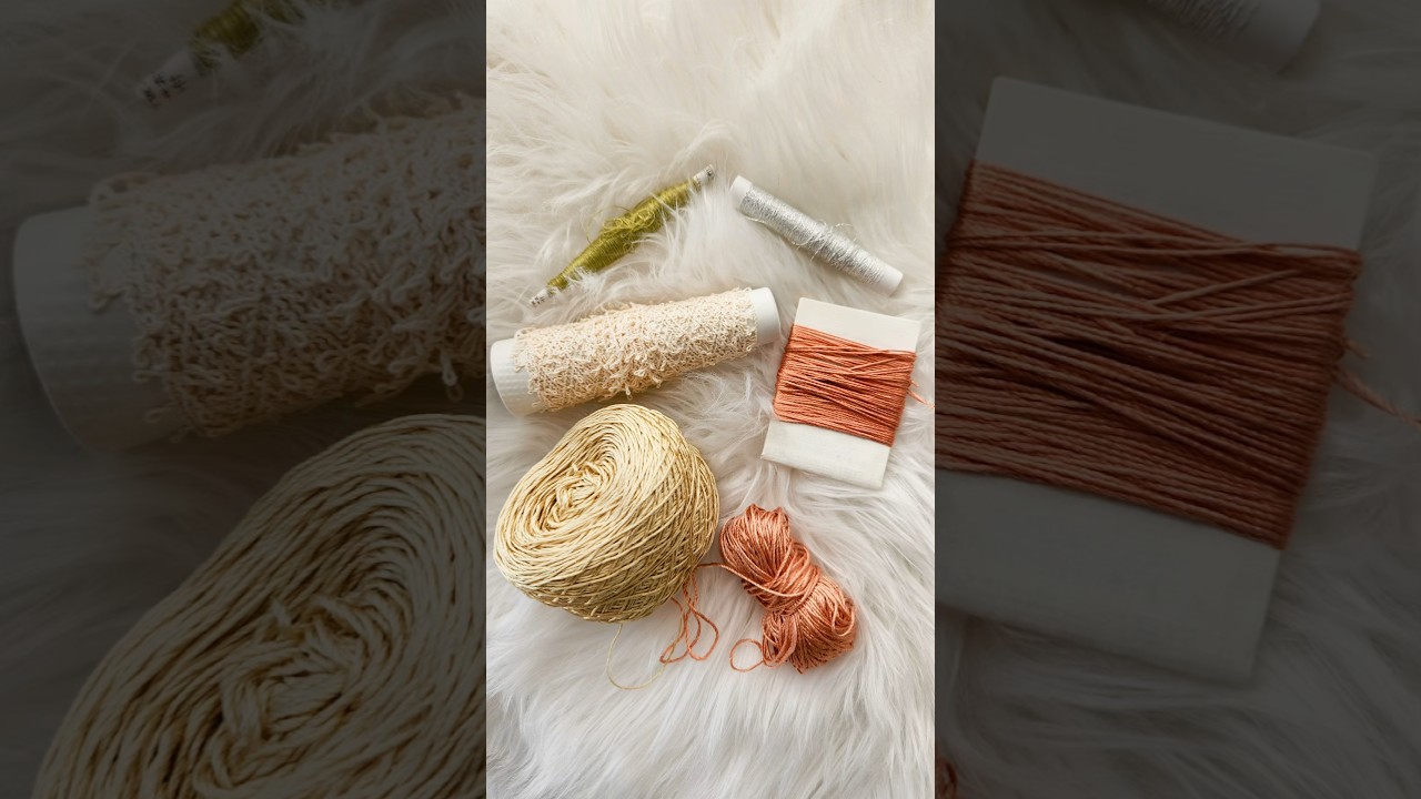 即興で布を織ります！やっぱり糸が好き🌸　#textile #handweaving #handmade