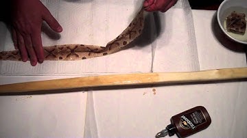 How to back a bow with snake skins, Part 2
