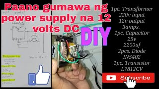Paano gumawa ng power supply na 12 volts DC. DIY