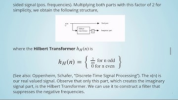 ADSP -  11 Hilbert Transform - 04 Hilbert Transformer: Real and Imaginary Parts