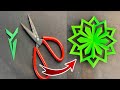 Snowflake Making Ideas with Paper ❄️/Christmas Craft Ideas ☃️/Snowflake Paper Cutting 