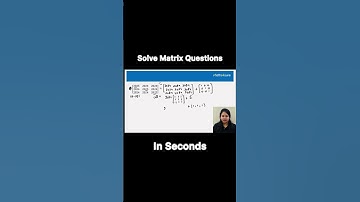 Matrix Trick: Solve in Seconds! | JEE MAINS | JEE ADVANCED | NDA |CUET | CLASS 12 #Shorts