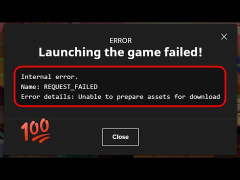 Minecraft launcher unable to prepare assets for download - launching the game failed/request failed