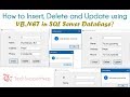 VB.NET and SQL Server-How to Insert, Delete and Update?