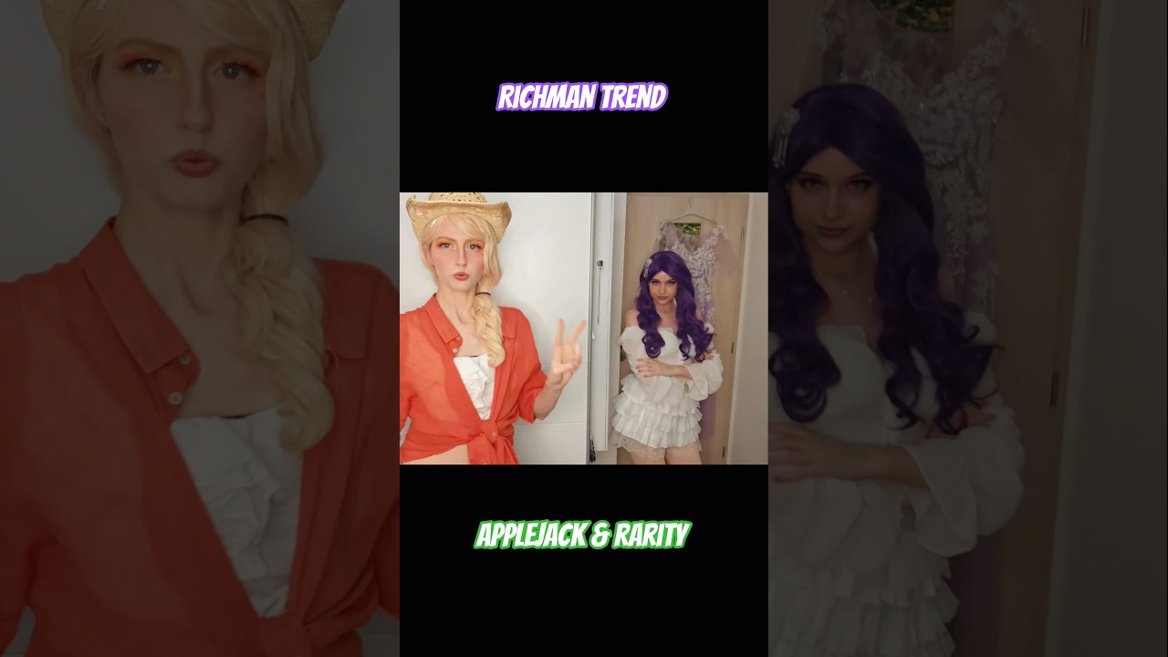 RICHMAN Trend | Rarity & Applejack #cosplay #shorts #mlp