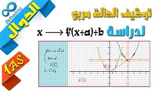 السنة أولى ثانوي - علمي - [الحصّة 64]  توظيف الدالة مربع لدراسة الدوال x--- f(x+a)+b