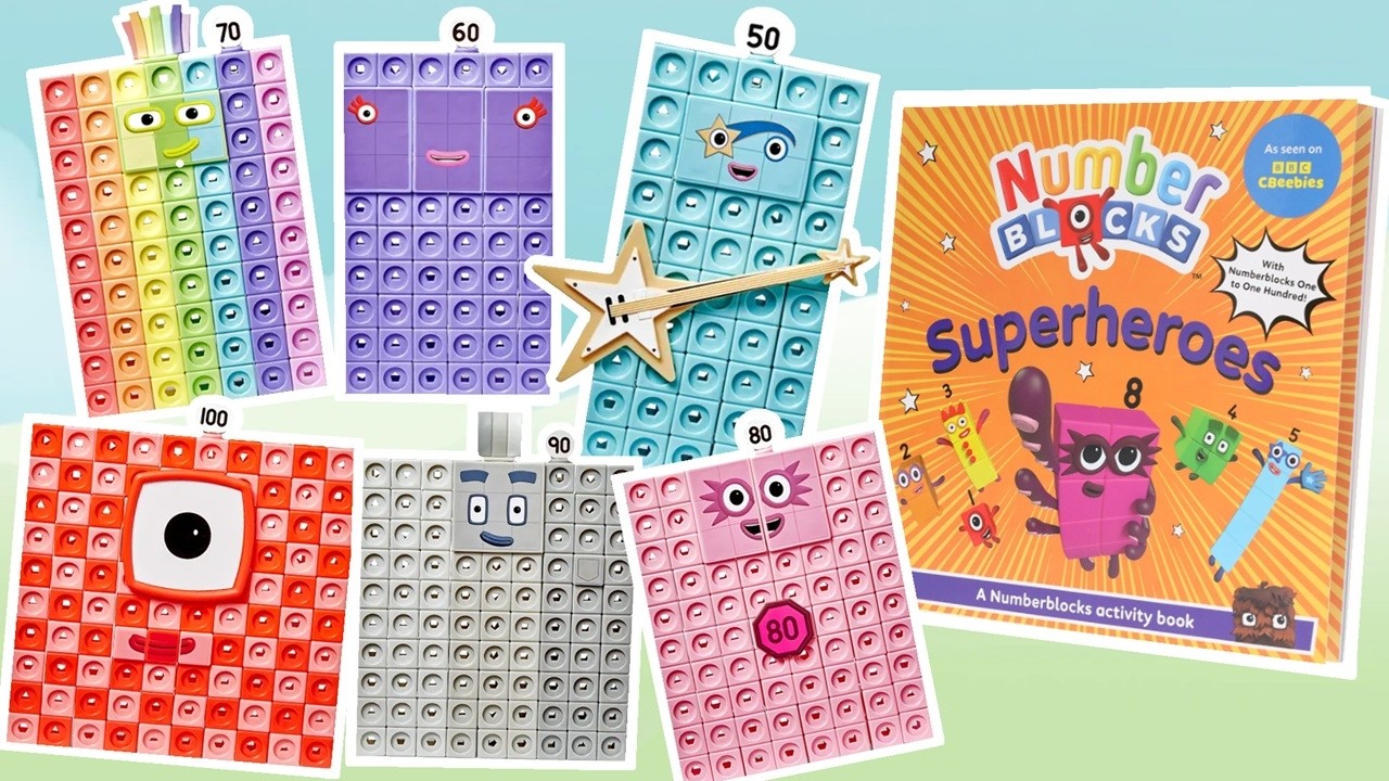 Numberblocks 550 MathlinkCubes プレゼン I6EI Numberblocks Superheroes Activity Book 2026 | Numberblock Mathlink