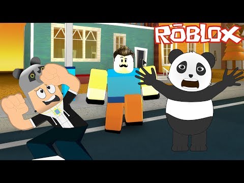 Kötü Komşu Panda ile Bizi Kovalıyor!! - Roblox Hello Neighbor