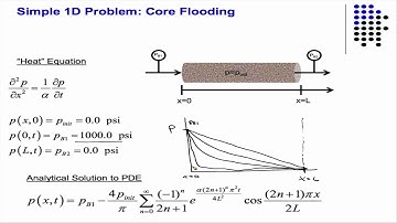 Single phase flow in porous media - 1D Example