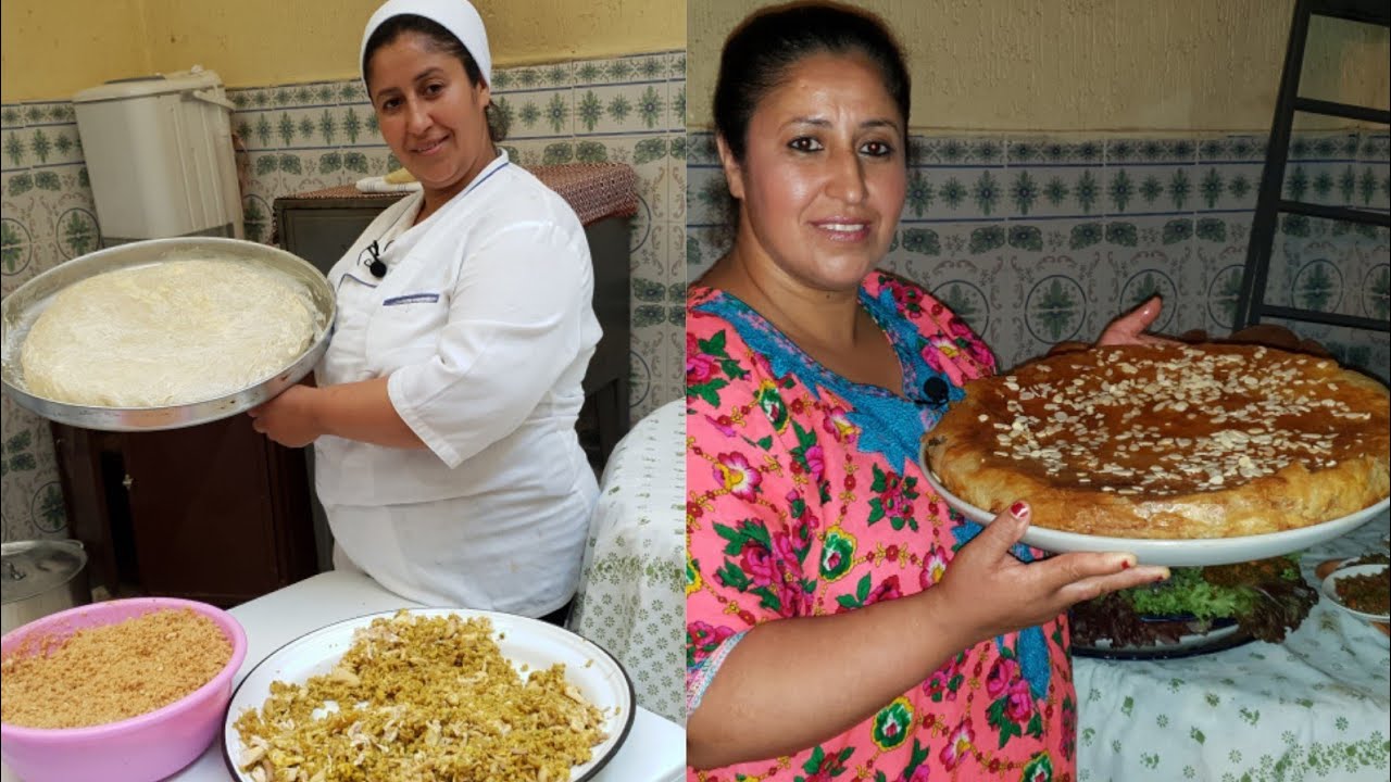 بسطيلة الدجاج بطريقة إحترافية مع الطباخة فاطنة ! للأفراح و المناسبات