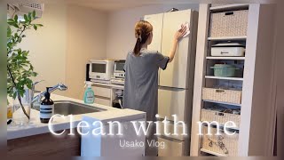 【 Clean with me 】Clean the kitchen for 10 minutes before breakfast | Japanese home cooking