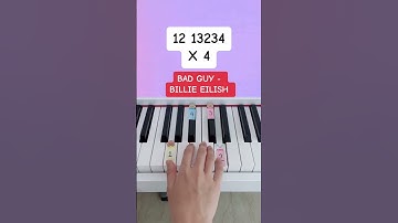 Thumbnail of Bad Guy - Billie Eilish (Piano Tutorial) #badguy #badguybillieeilish #billieeilishbadguy