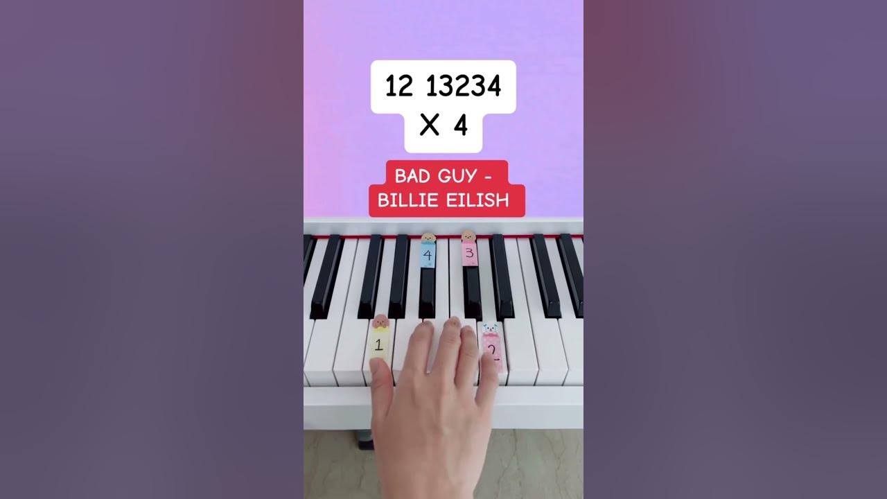 Bad Guy - Billie Eilish (Piano Tutorial) #badguy #badguybillieeilish #billieeilishbadguy