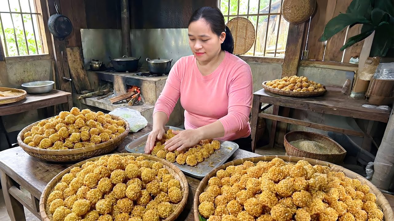 昔ながらの甘い米菓作り🍘新しい家を建ててくれた職人さんへ感謝