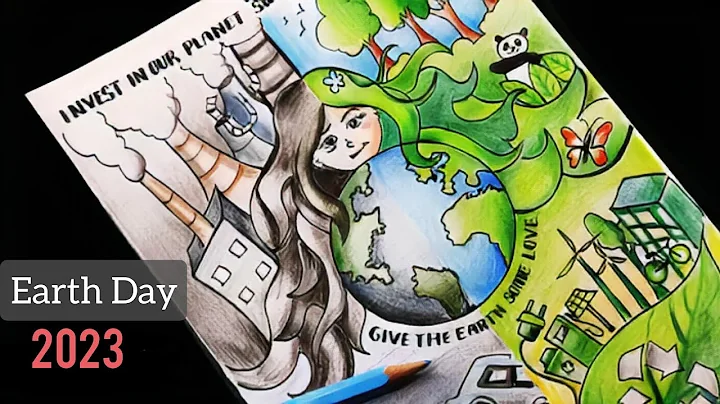 Earth Day poster.Earth day poster drawing for competition.Our power our planet poster drawing