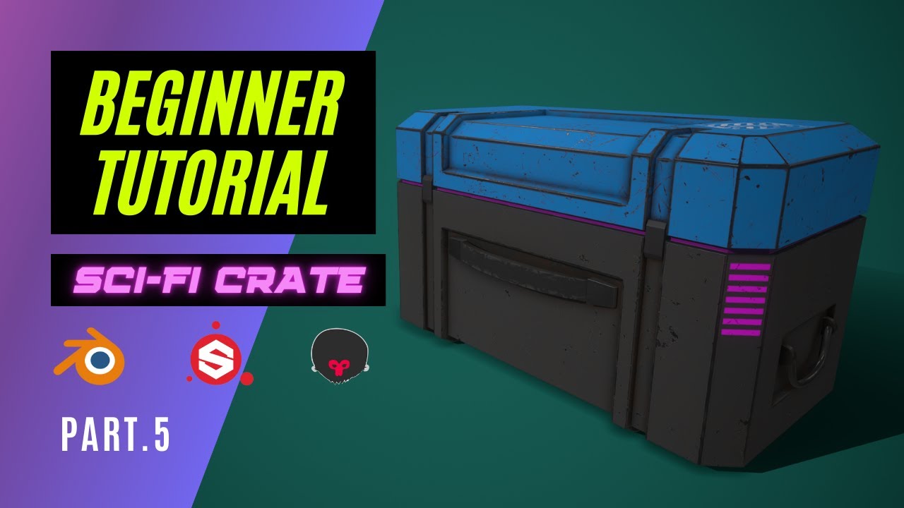 Sci-fi Crate FULL TUTORIAL for Beginners | Texturing in Substance ...