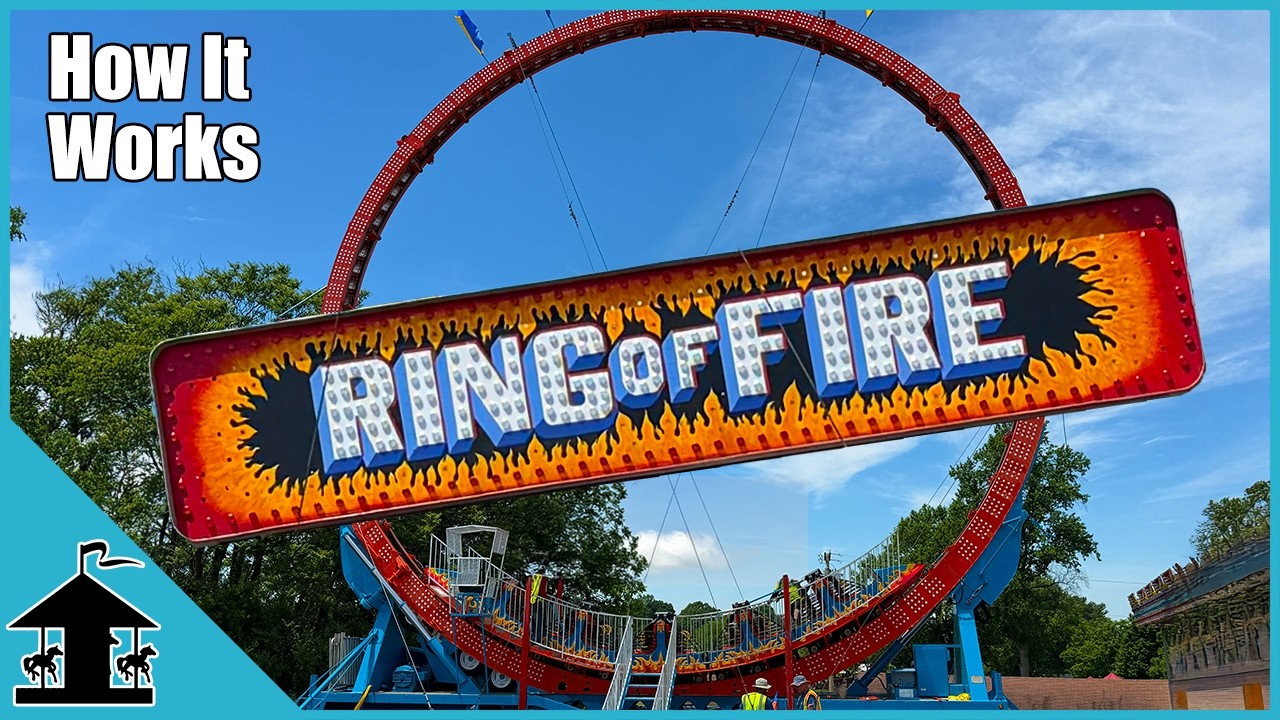 Setting up the Ring of Fire at the carnival