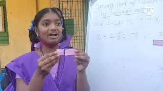 Pair of linear equations solving using algebraic tiles