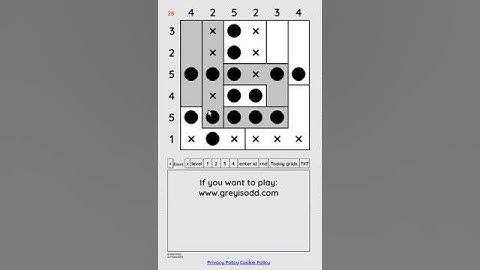 Grey is Odd - Today grids. Solution level 2 6X6 dated 04-05-2024