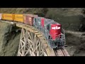 1386 sp 3509 on salt ck tressel  on n scale southern pacific oregon division