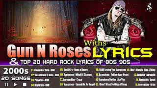 Gnr, Scorpions, Aerosmiths Greatest Hits Full Album Withs Lyrics   Best Of Rock Music 80S 90S