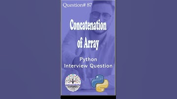 Concatenation of Array #interviewquestions #pythoninterviewquestions #dataengineers #faang #python3