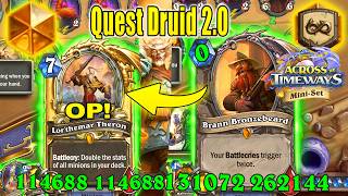 BEST Quest Druid 2.0 Deck That Makes Minions Cost 0 Mana! Across the Timeways Min-Set | Hearthstone