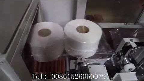 Automatic shrinking maxi roll small bobbin paper toilet tissue jumbo roll packing machine