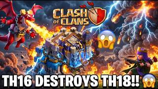 I ttacked with TH16 3 to TH18?! Dragon Duke + Queen Walk Is IMPOSSIBLE! in clash of clan