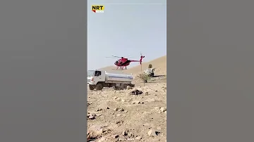 ئاگرەکەی هەڵەبجە بەردەوامە و بە هێلیکۆپتەر هەوڵی کوژاندنەوەی دەدرێت 