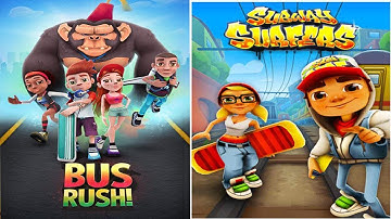 Bus rush vs subway surfers || Android iPad iOS Gameplay HD IP PLAYGAME