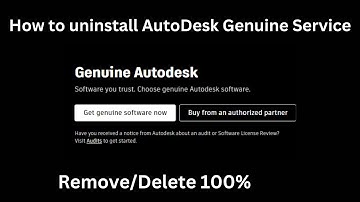 How to uninstall  Autodesk Genuine Service | Uninstall Autodesk Desktop App