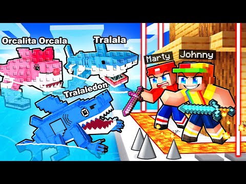 BRAINROT SHARKS Vs The Most Secure House In Minecraft